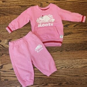 Roots Pink Kids Matching Set
